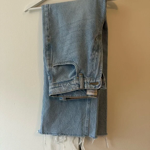 PacSun Light Blue Wide Leg Denim Pants - Picture 2 of 6